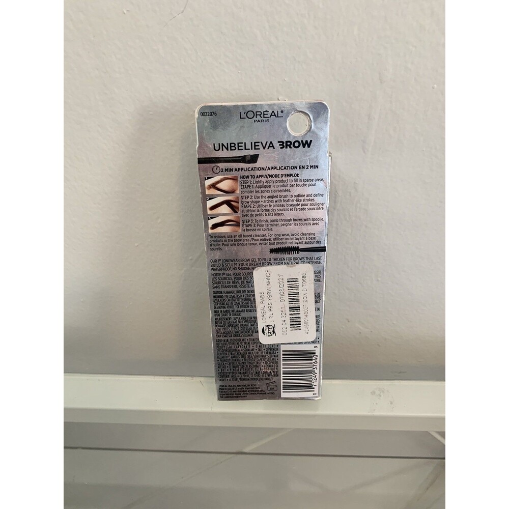 L'Oreal Paris Unbelieva-Brow Longwear Waterproof Tinted Brow Gel, 570 Brunette - Picture 4 of 5